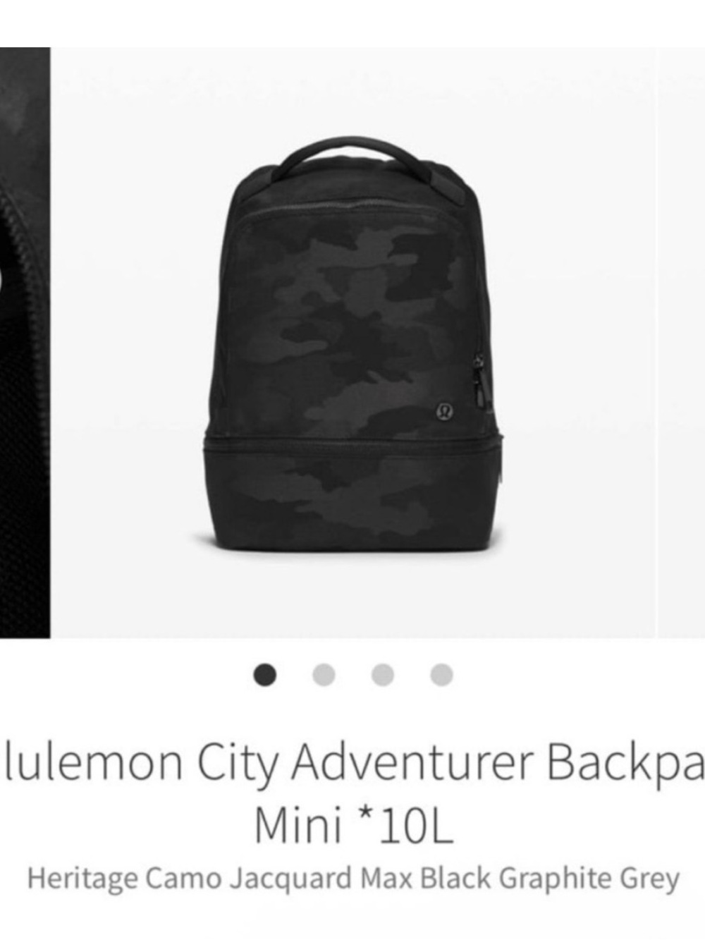 Lululemon City Adventurer Black Camo Backpack